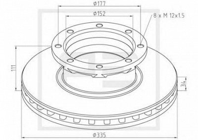 PE AUTOMOTIVE 01666400a -  Тормозной диск